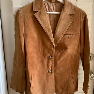 Vintage 100% Leather Jacket/Skirt Set